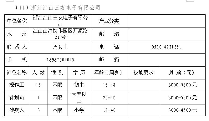 浙江江山最新招工信息全面解析